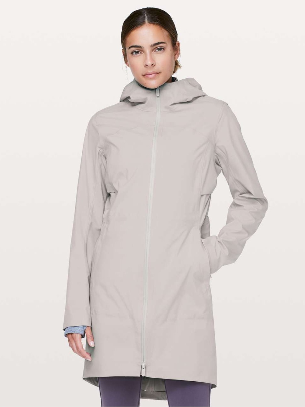 Lululemon Rain Rules Jacket Womens 12 Dark Chrome Windbreaker Commute